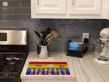 Load image into Gallery viewer, Gay Pride Parade Glass Cutting Boards – Durable, Decorative Kitchen Art Large