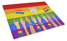 Load image into Gallery viewer, Gay Pride Parade Glass Cutting Boards – Durable, Decorative Kitchen Art Large