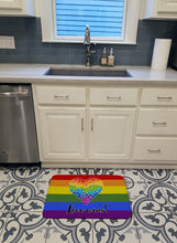 Load image into Gallery viewer, Gay Pride Love Wins Mosaic Heart Machine Washable Memory Foam Mat