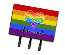 Load image into Gallery viewer, Gay Pride Love Wins Mosaic Heart Leash or Key Holder