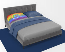 Load image into Gallery viewer, Gay Pride Love is Love Mosaic Rainbow Fabric Standard Pillowcase – Artistic Decorative Front, White Back