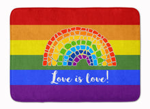 Load image into Gallery viewer, Gay Pride Love is Love Mosaic Rainbow Machine Washable Memory Foam Mat
