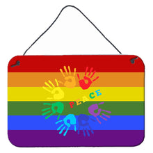 Load image into Gallery viewer, Gay Pride Peace Hands Wall or Door Hanging Prints