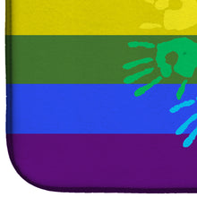 Load image into Gallery viewer, Gay Pride Love Hands Dish Drying Mat – Absorbent, Artistic Kitchen Essentials