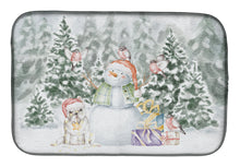 Load image into Gallery viewer, French Bulldog White with Christmas Presents Dish Drying Mat – Absorbent, Artistic Kitchen Essentials