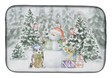 Load image into Gallery viewer, Corgi Blue Merle with Christmas Presents Dish Drying Mat – Absorbent, Artistic Kitchen Essentials