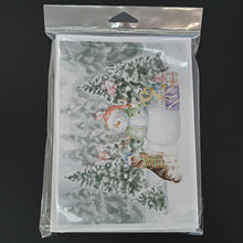 Load image into Gallery viewer, Beagle Tricolor Side View with Christmas Presents Greeting Cards -  Blank Note Cards – 8-Pack of Artist-Designed Cards with Envelopes