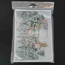 Load image into Gallery viewer, Samoyed Puppy with Christmas Presents Greeting Cards -  Blank Note Cards – 8-Pack of Artist-Designed Cards with Envelopes