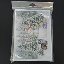 Load image into Gallery viewer, Dachshund Longhaired with Christmas Presents Greeting Cards -  Blank Note Cards – 8-Pack of Artist-Designed Cards with Envelopes