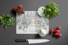 Load image into Gallery viewer, Cavalier King Charles Spaniel Tricolor Puppy with Christmas Presents Glass Cutting Boards – Durable, Decorative Kitchen Art Large