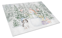 Load image into Gallery viewer, Cavalier King Charles Spaniel Tricolor Puppy with Christmas Presents Glass Cutting Boards – Durable, Decorative Kitchen Art Large
