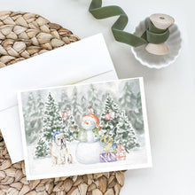 Load image into Gallery viewer, Bulldog Fawn with Christmas Presents Greeting Cards -  Blank Note Cards – 8-Pack of Artist-Designed Cards with Envelopes