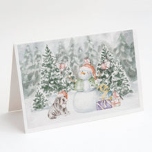 Load image into Gallery viewer, Bulldog Puppy Chocolate with Christmas Presents Greeting Cards -  Blank Note Cards – 8-Pack of Artist-Designed Cards with Envelopes