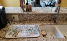 Load image into Gallery viewer, Cocker Spaniel Black and Tan with Christmas Presents Dish Drying Mat – Absorbent, Artistic Kitchen Essentials