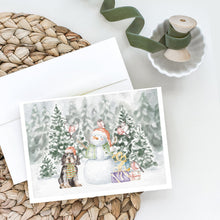 Load image into Gallery viewer, Cocker Spaniel Black and Tan with Christmas Presents Greeting Cards -  Blank Note Cards – 8-Pack of Artist-Designed Cards with Envelopes