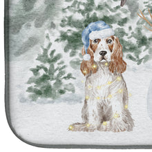 Load image into Gallery viewer, Cocker Spaniel Red and White with Christmas Presents Dish Drying Mat – Absorbent, Artistic Kitchen Essentials