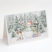 Load image into Gallery viewer, Cocker Spaniel Red and White with Christmas Presents Greeting Cards -  Blank Note Cards – 8-Pack of Artist-Designed Cards with Envelopes
