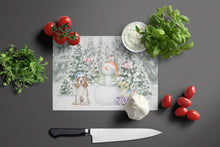 Load image into Gallery viewer, Cocker Spaniel Red and White with Christmas Presents Glass Cutting Boards – Durable, Decorative Kitchen Art Large