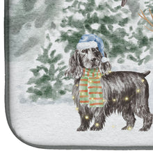 Load image into Gallery viewer, Cocker Spaniel Black with Christmas Presents Dish Drying Mat – Absorbent, Artistic Kitchen Essentials