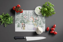 Load image into Gallery viewer, Basset Hound Puppy Tricolor with Christmas Presents Glass Cutting Boards – Durable, Decorative Kitchen Art Large