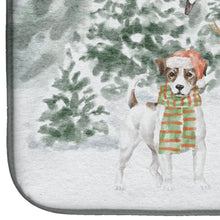 Load image into Gallery viewer, Jack Russell Terrier Tricolor with Christmas Presents Dish Drying Mat – Absorbent, Artistic Kitchen Essentials