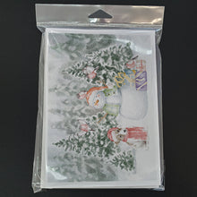 Load image into Gallery viewer, Jack Russell Terrier Puppy with Christmas Presents Greeting Cards -  Blank Note Cards – 8-Pack of Artist-Designed Cards with Envelopes