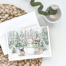 Load image into Gallery viewer, Pug Fawn Sitting with Christmas Presents Greeting Cards -  Blank Note Cards – 8-Pack of Artist-Designed Cards with Envelopes