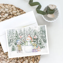 Load image into Gallery viewer, Dalmatian with Christmas Presents Greeting Cards -  Blank Note Cards – 8-Pack of Artist-Designed Cards with Envelopes