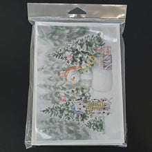 Load image into Gallery viewer, Dalmatian with Christmas Presents Greeting Cards -  Blank Note Cards – 8-Pack of Artist-Designed Cards with Envelopes