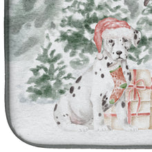 Load image into Gallery viewer, Dalmatian Puppy with Christmas Presents Dish Drying Mat – Absorbent, Artistic Kitchen Essentials
