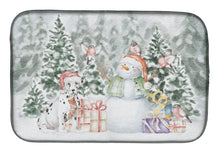 Load image into Gallery viewer, Dalmatian Puppy with Christmas Presents Dish Drying Mat – Absorbent, Artistic Kitchen Essentials