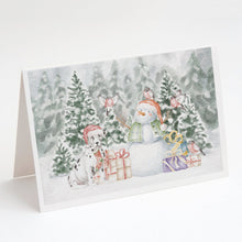 Load image into Gallery viewer, Dalmatian Puppy with Christmas Presents Greeting Cards -  Blank Note Cards – 8-Pack of Artist-Designed Cards with Envelopes