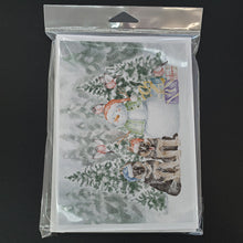 Load image into Gallery viewer, German Shepherd Puppy Duo with Christmas Presents Greeting Cards -  Blank Note Cards – 8-Pack of Artist-Designed Cards with Envelopes