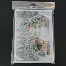Load image into Gallery viewer, German Shepherd with Christmas Presents Greeting Cards -  Blank Note Cards – 8-Pack of Artist-Designed Cards with Envelopes
