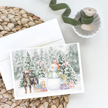 Load image into Gallery viewer, Rottweiler Standing with Christmas Presents Greeting Cards -  Blank Note Cards – 8-Pack of Artist-Designed Cards with Envelopes