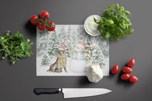 Load image into Gallery viewer, Labrador Retriever Black with Christmas Presents Glass Cutting Boards – Durable, Decorative Kitchen Art Large