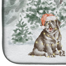 Load image into Gallery viewer, Labrador Retriever Puppy Black with Christmas Presents Dish Drying Mat – Absorbent, Artistic Kitchen Essentials