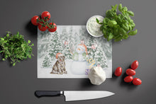 Load image into Gallery viewer, Labrador Retriever Puppy Black with Christmas Presents Glass Cutting Boards – Durable, Decorative Kitchen Art Large
