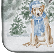 Load image into Gallery viewer, Labrador Retriever Yellow with Christmas Presents Dish Drying Mat – Absorbent, Artistic Kitchen Essentials