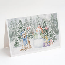 Load image into Gallery viewer, Labrador Retriever Yellow with Christmas Presents Greeting Cards -  Blank Note Cards – 8-Pack of Artist-Designed Cards with Envelopes