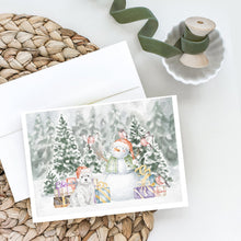 Load image into Gallery viewer, West Highland White Terrier with Christmas Presents Greeting Cards -  Blank Note Cards – 8-Pack of Artist-Designed Cards with Envelopes