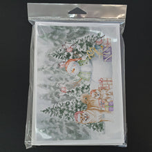 Load image into Gallery viewer, Shiba Inu Adult and Puppy with Christmas Presents Greeting Cards -  Blank Note Cards – 8-Pack of Artist-Designed Cards with Envelopes