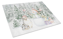 Load image into Gallery viewer, Sheltie/Shetland Sheepdog Blue Merle with Christmas Presents Glass Cutting Boards – Durable, Decorative Kitchen Art Large