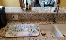 Load image into Gallery viewer, Briard Smiling with Christmas Presents Dish Drying Mat – Absorbent, Artistic Kitchen Essentials