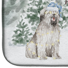 Load image into Gallery viewer, Briard Smiling with Christmas Presents Dish Drying Mat – Absorbent, Artistic Kitchen Essentials