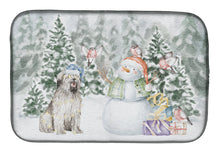 Load image into Gallery viewer, Briard Smiling with Christmas Presents Dish Drying Mat – Absorbent, Artistic Kitchen Essentials