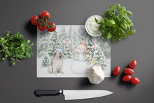 Load image into Gallery viewer, Briard Smiling with Christmas Presents Glass Cutting Boards – Durable, Decorative Kitchen Art Large