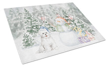 Load image into Gallery viewer, Bichon Frise with Christmas Presents Glass Cutting Boards – Durable, Decorative Kitchen Art Large