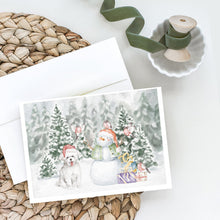 Load image into Gallery viewer, Bichon Frise Smiling with Christmas Presents Greeting Cards -  Blank Note Cards – 8-Pack of Artist-Designed Cards with Envelopes