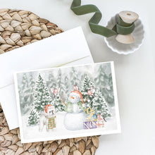 Load image into Gallery viewer, Bichon Frise Standing with Christmas Presents Greeting Cards -  Blank Note Cards – 8-Pack of Artist-Designed Cards with Envelopes